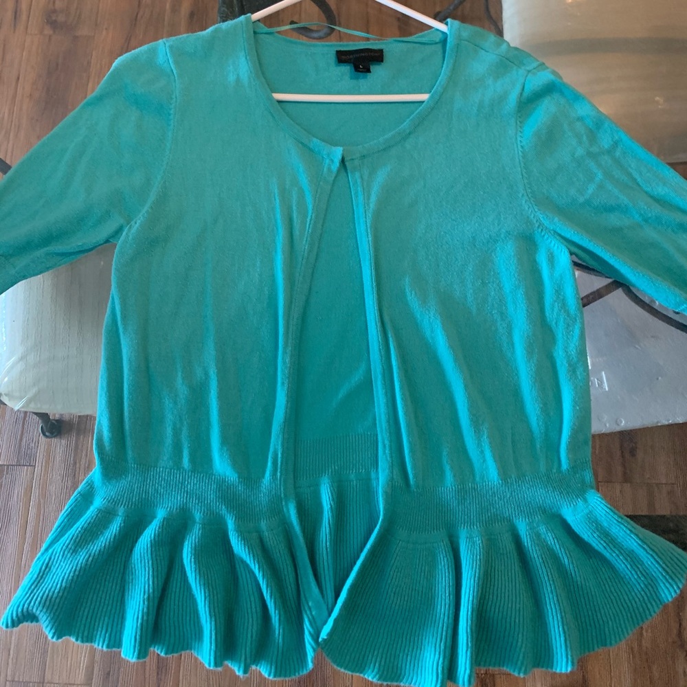 Cotton material turquoise sweater